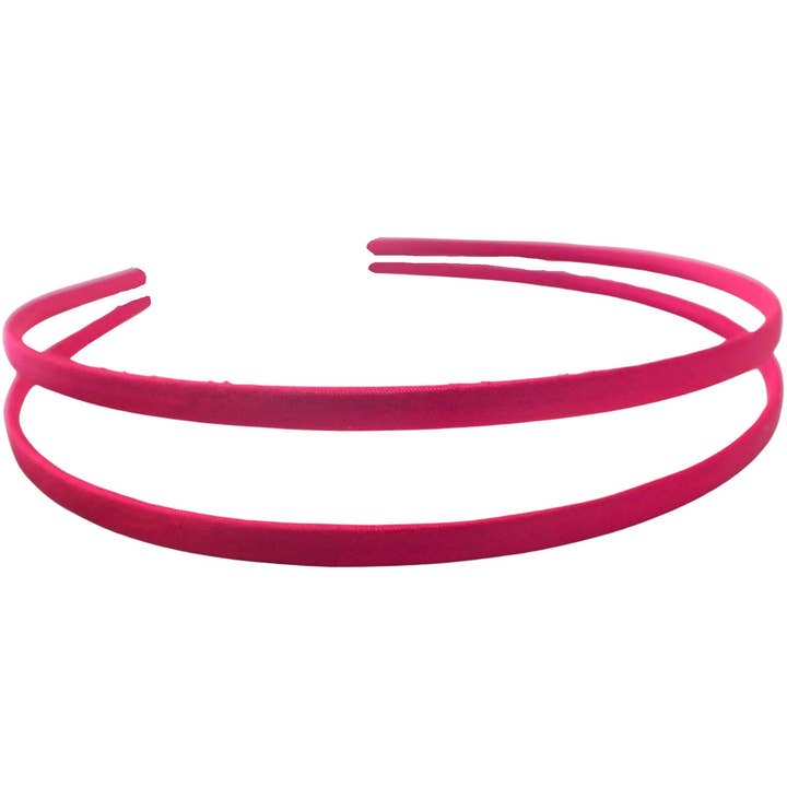 2pc Thin Satin Covered Metal Headbands Hair Bands Alice Bands Ribbon Wrapped Hairbands Head Bands Adult Women Girls Black White Pink Fuchsia and other Purchase wholesale black satin headbands. Free returns & net 60 terms on Faire trending on Faire.