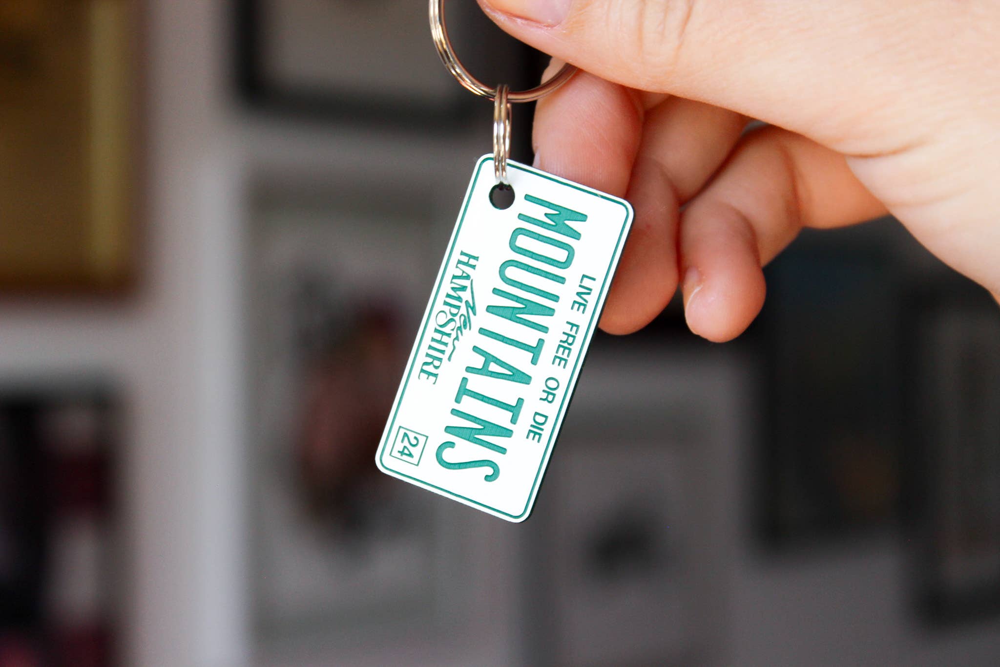 The Laundry Room Shop – Porta-chaves - Unissexo por atacado – Chaveiro de Plástico Gravado Personalizável - New Hampshire8