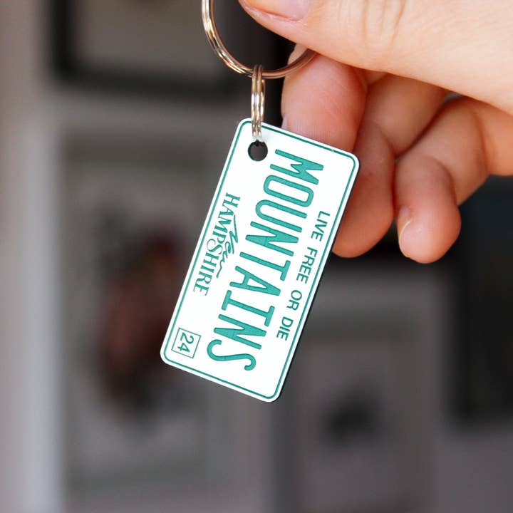 The Laundry Room Shop – Porta-chaves - Unissexo por atacado – Chaveiro de Plástico Gravado Personalizável - New Hampshire8