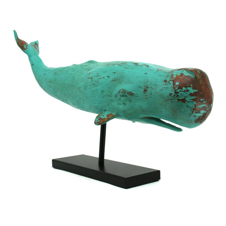 Modern Coastal by Contrast Inc. - Wholesale Decorative Figurine - Blue Sperm Whale Trophy