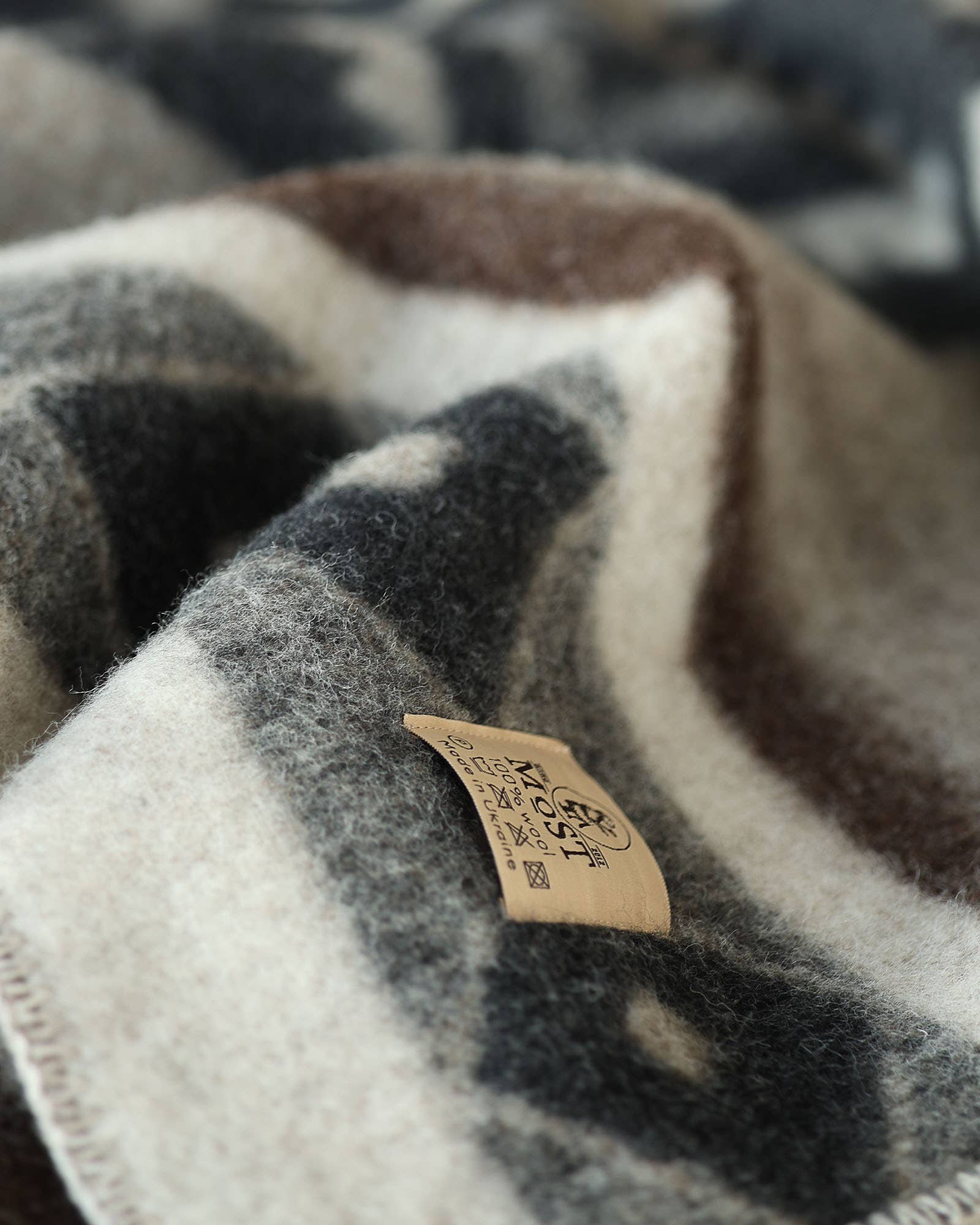 MoST - Wholesale Bedding Blanket - Wool bed Blanket TRIBE - double - beige4