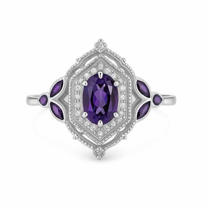 Vintage Ring- Art Deco Engagement Promise Ring For Women for wholesale by GEMPARA