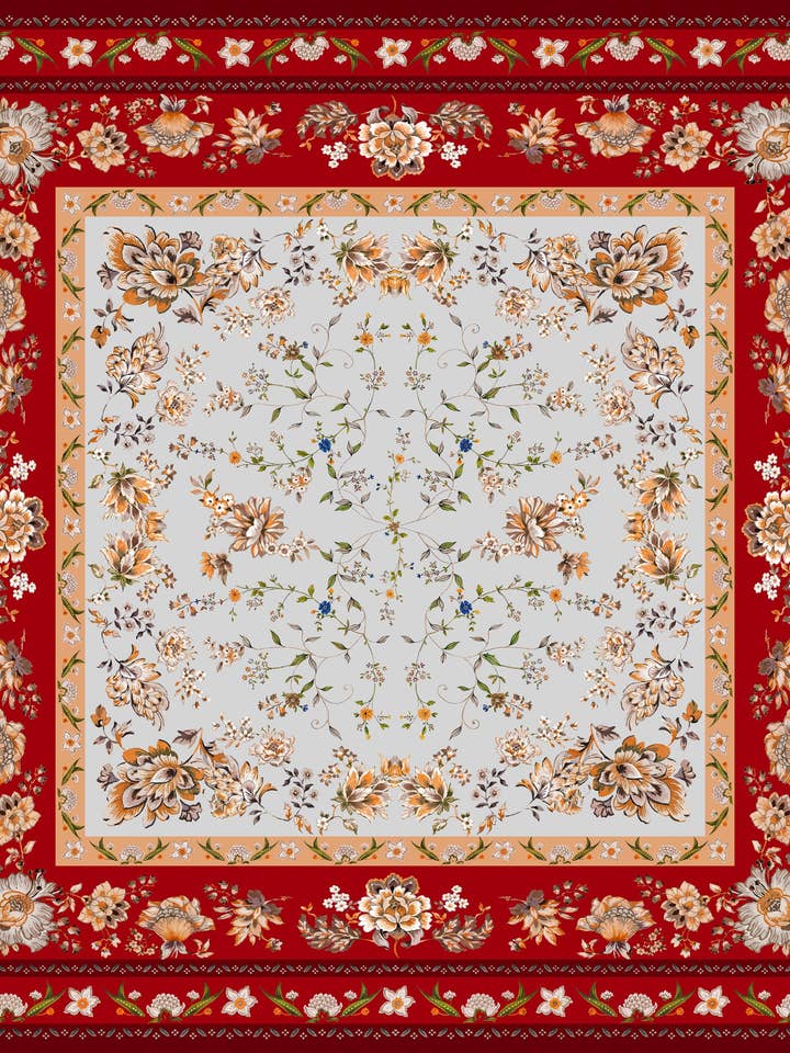 Foulard seta 90*90 seta ruby for wholesale by L'OFFICIEL SRL