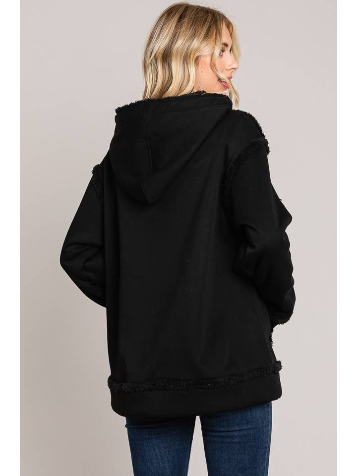 Cotton Bleu - Wholesale Hoodie - Women's - 64507 - "Women's Everyday Casual Faux Fur Lined Hoodie"