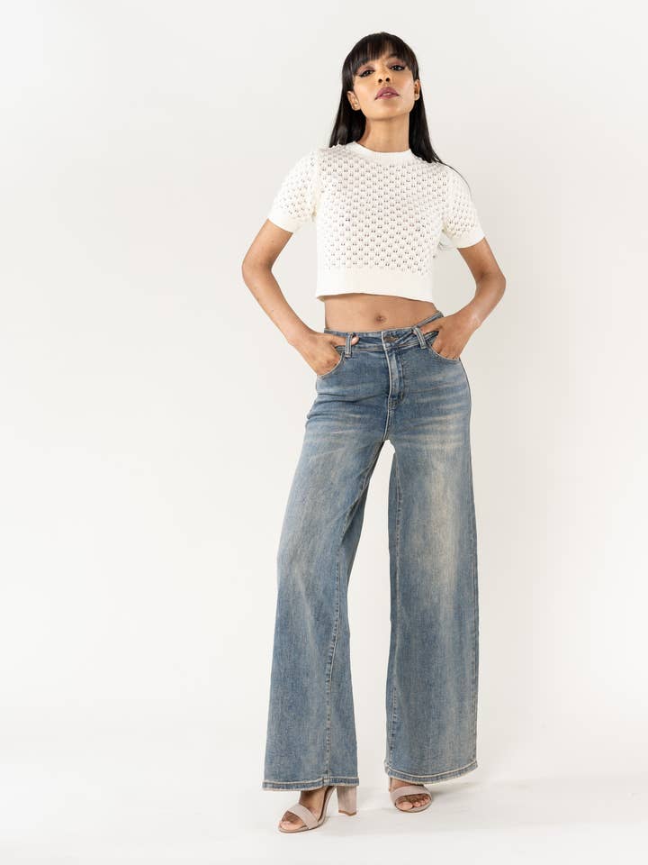 Nina Carter – wholesale Jeans – Women’s – Nina Carter Super Wide Leg High Waist Stretch YY300