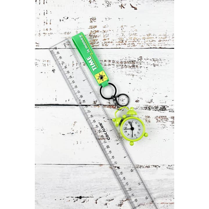 ASSORTED ALARM CLOCK WITH HANDLE KEYCHAIN for wholesale on Faire2