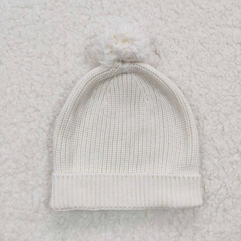 Aier Wholesale - Wholesale Beanie - Kids - Baby Infant Toddlers White Woolen Ball Bernet Hats0