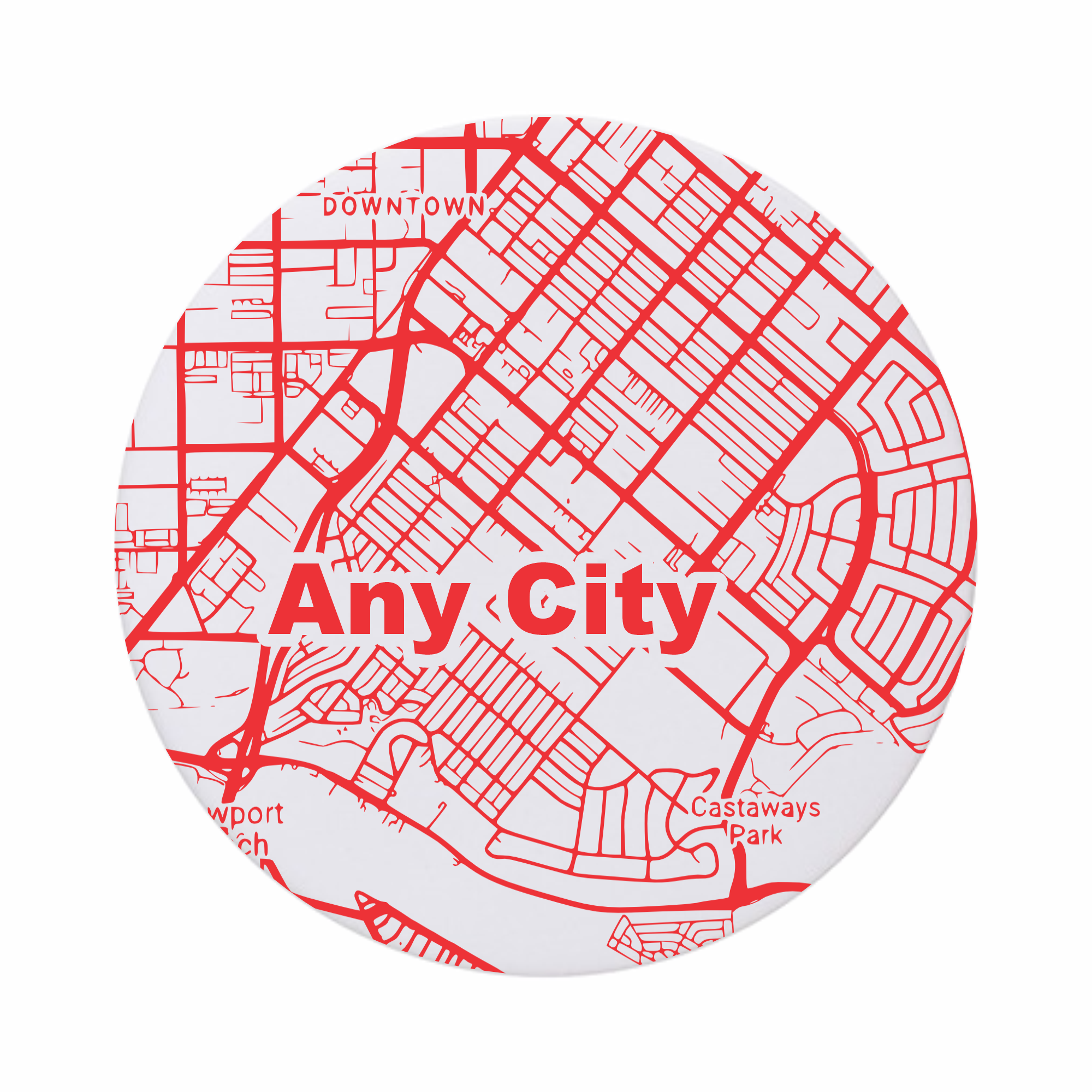 Blue Ridge Mountain Gifts - Wholesale Coasters - Any Custom Map - Ceramic Color Map Coasters - Your City/Town4