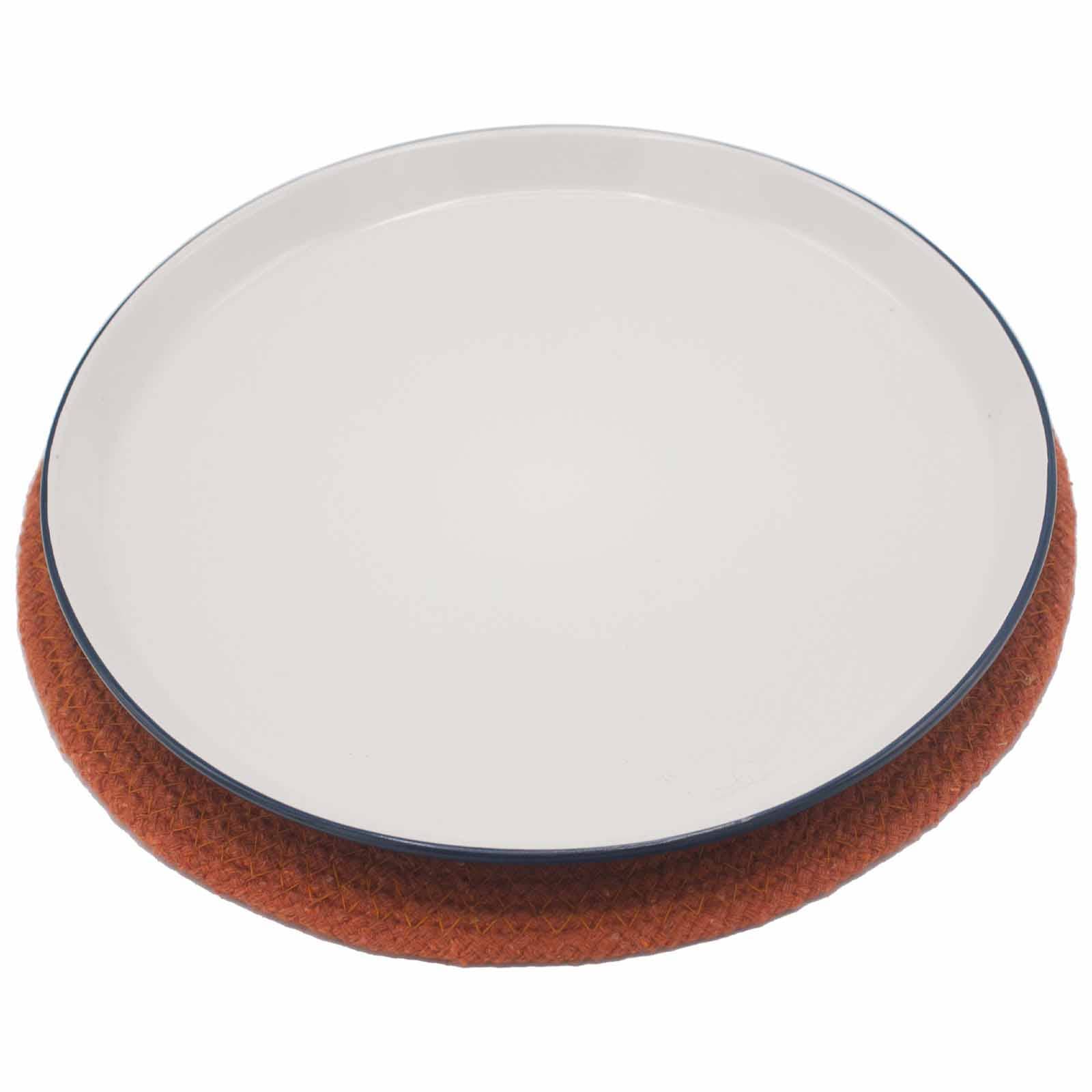 AW Artisan - Vente Nappes - Nappe individuelle en jute et coton 30 cm avec bord argile1