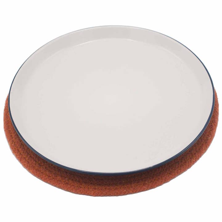 AW Artisan - Vente Nappes - Nappe individuelle en jute et coton 30 cm avec bord argile1