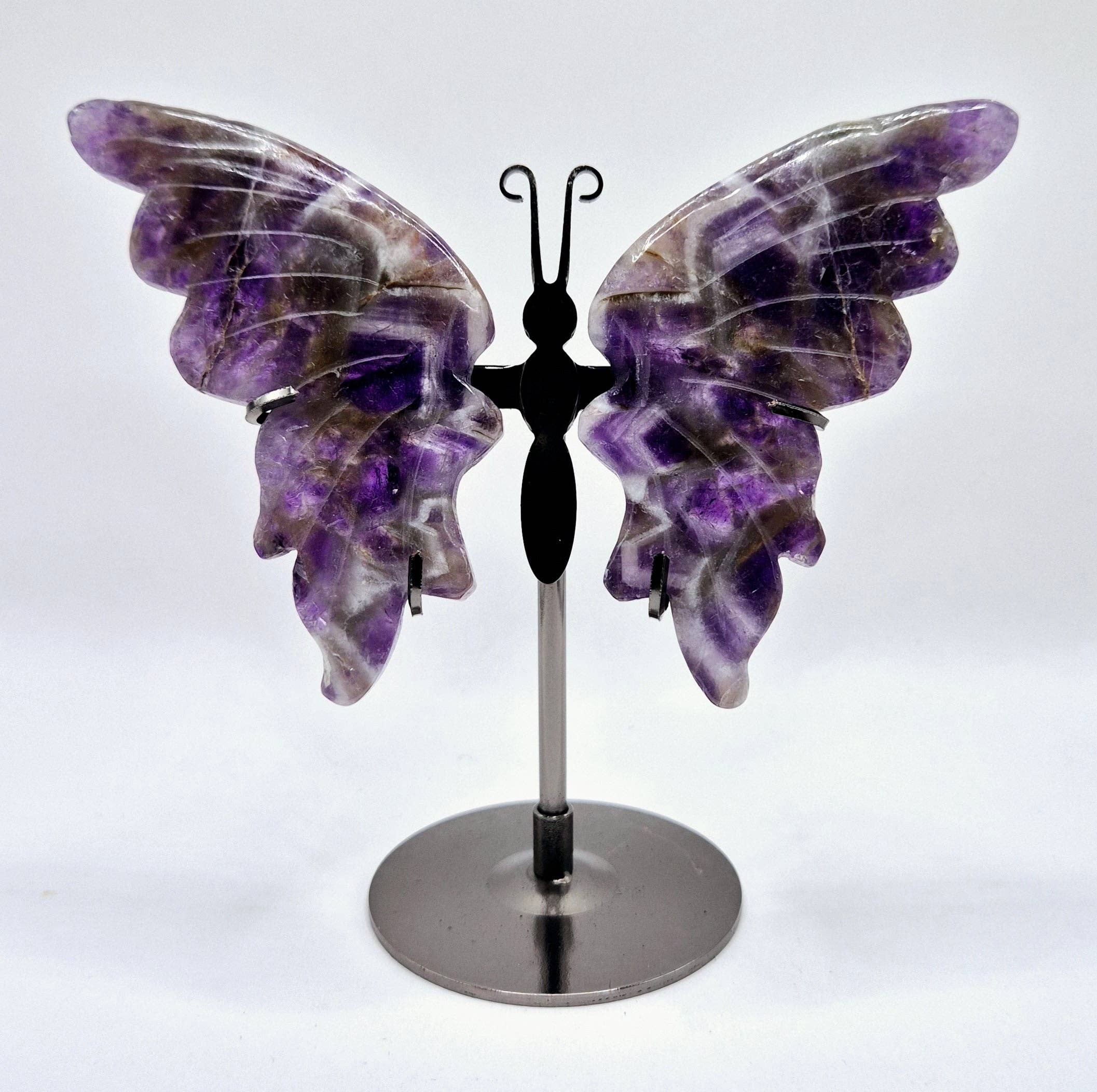 Moonlight Gemstones - Wholesale Spiritual Stone/Crystal - Droom Amethist Kristal Gravure met Metalen Standaard4