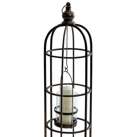 McGowan & Rutherford Ltd - Wholesale Candle Holder - Industrial Metal Bird Cage Lantern Candle Holder0