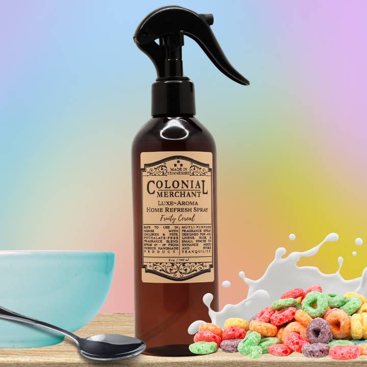 8 oz Fruity Cereal Home Refresh Room Spray - Nostalgia for wholesale by Colonial Merchant