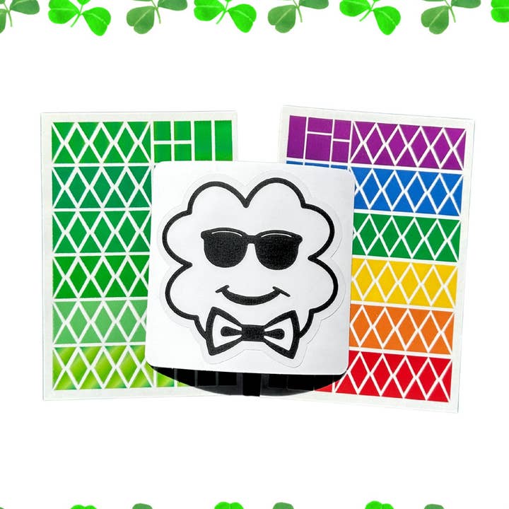 St Patrick's Day Shamrock Window Art Craft Kit for Kids for wholesale by Stick with Sofi
