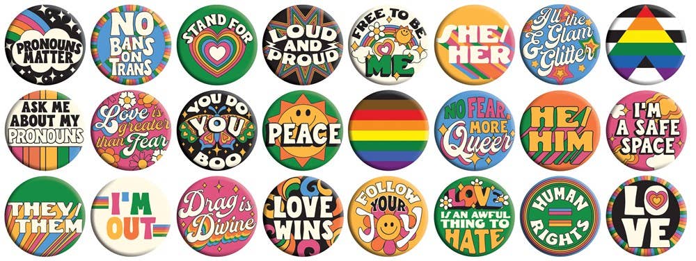 Gibbs Smith - Wholesale Lapel Pin/Button - Stand for Love Button Box1