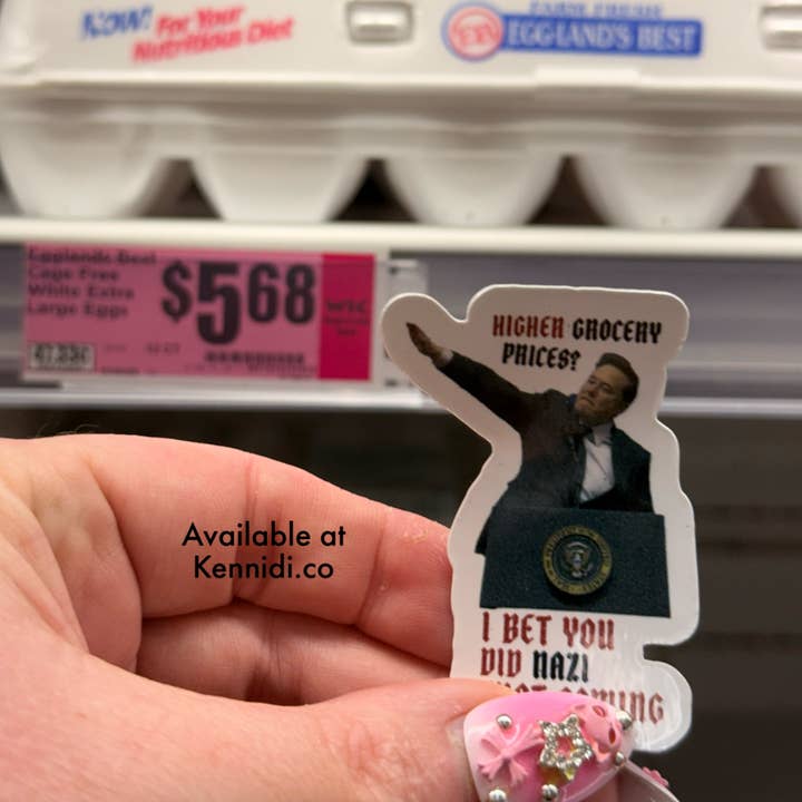 Kennidi Co. - Wholesale Sticker - Elon Musk- Higher Grocery Prices? I Bet You Did Nazi That Coming Stickers2