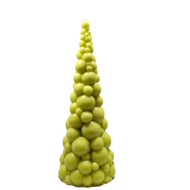 Large Lime Moulded Bobble Christmas Tree, carton of 6 for wholesale by Talla Imports