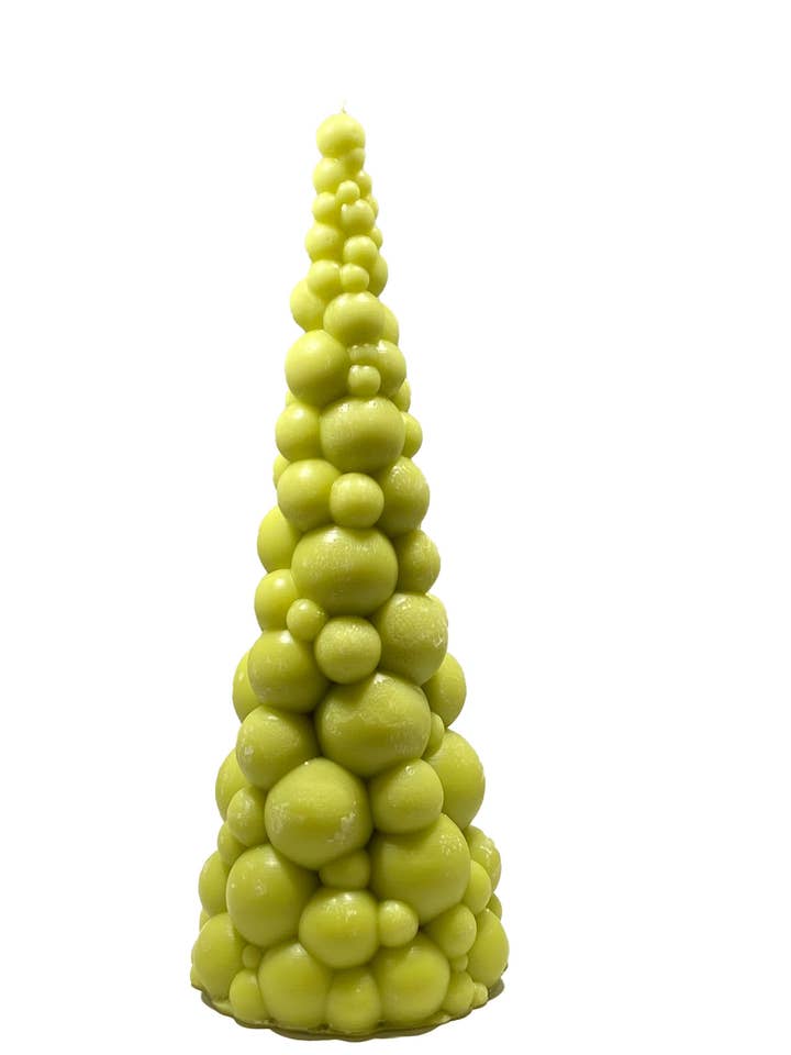 Large Lime Moulded Bobble Christmas Tree, carton of 6 for wholesale by Talla Imports