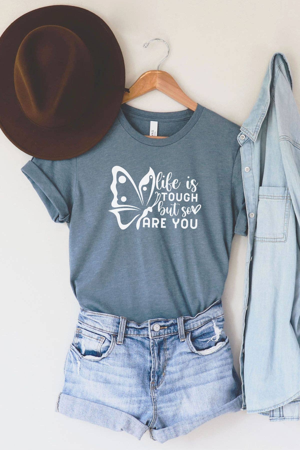 Bella Me - Wholesale Screen Printed T-Shirt - Women's - Life is Tough So Are You Graphic Tee2