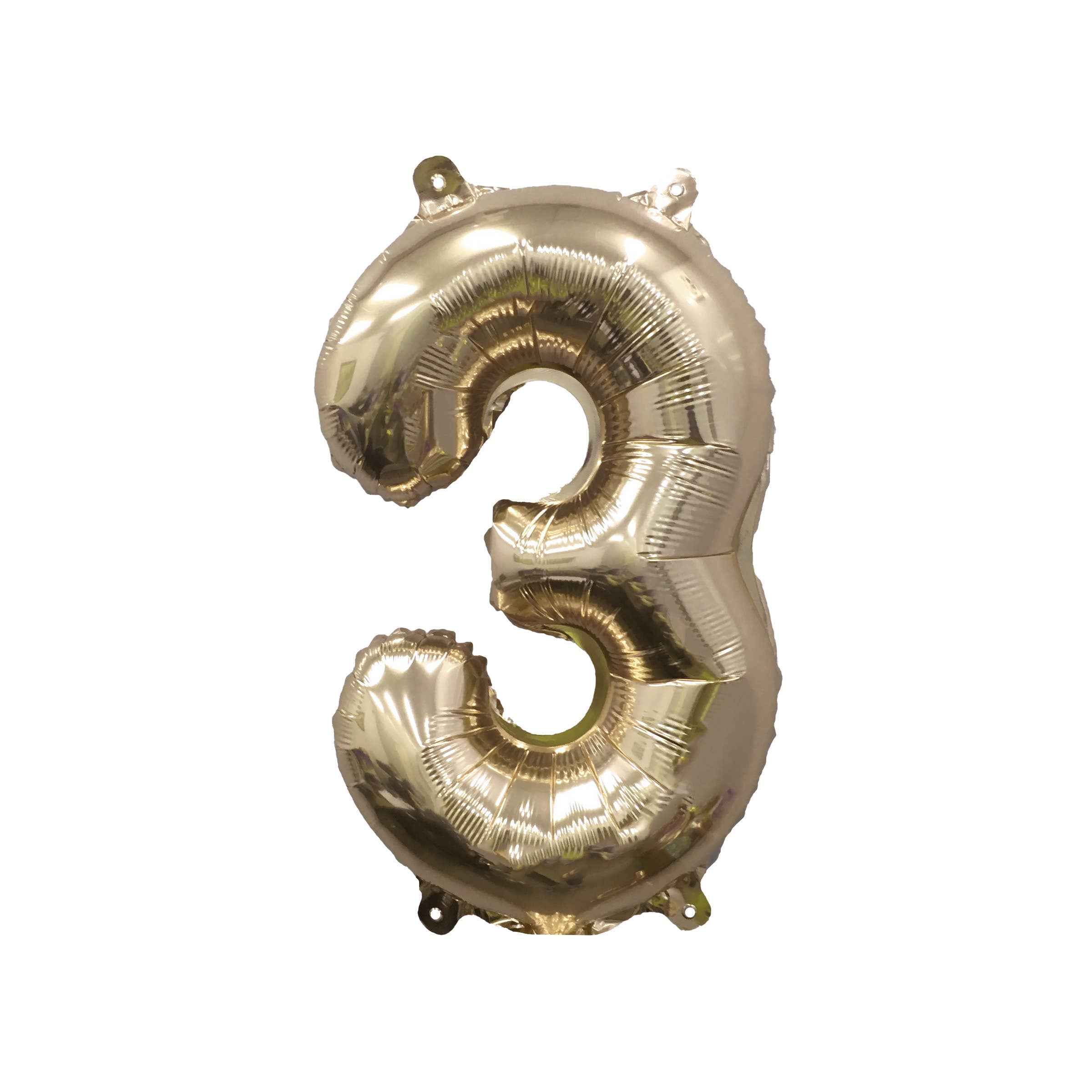 Ellie's Party Supply - Wholesale Balloon - Gold Number Balloon – 32” | Retail-Ready (Case of 3)3