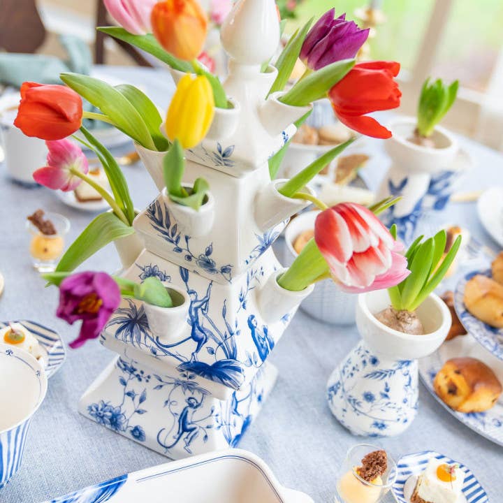 Heinen Delfts Blauw - Wholesale Vase - Tulip vase 3-piece Monkeys1