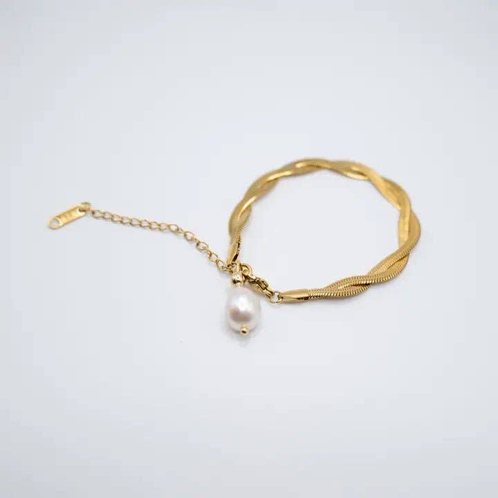 OE! - Vendita all'ingrosso Braccialetto con ciondolo/pendente - SERPENTE - bracciale con perla4