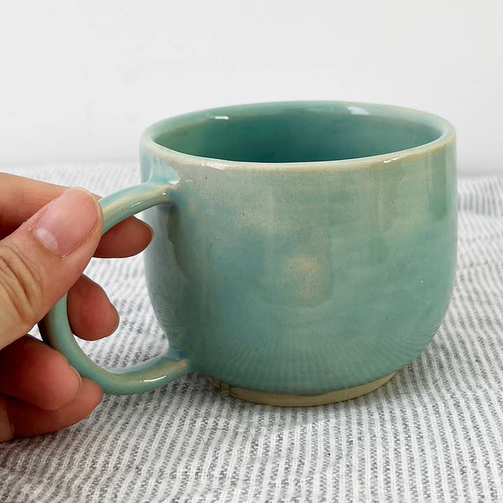 Aqua Green Handmade Ceramic Mug for wholesale by Eli.C Studio