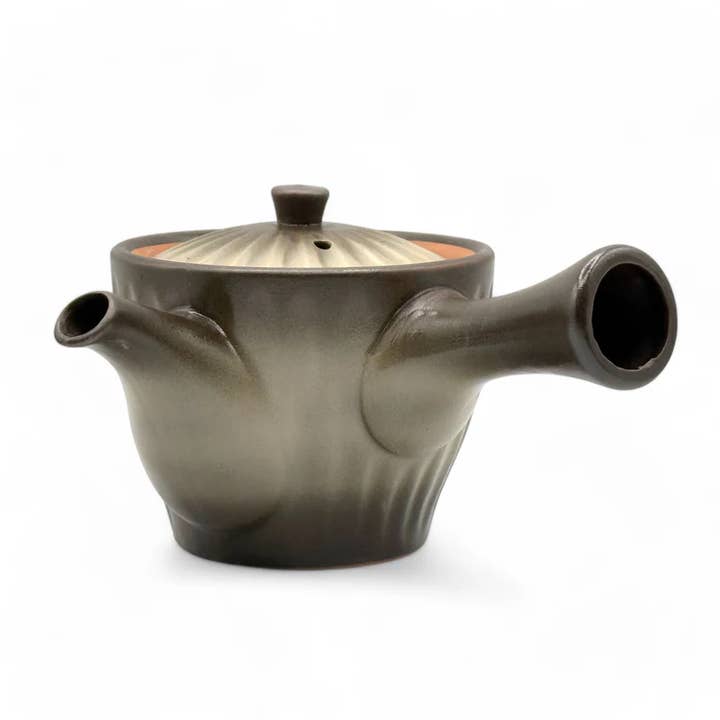Kinsai Ibushi Brown Tokoname-yaki Kyusu - Japanese Teapot for wholesale by Inoue Tea