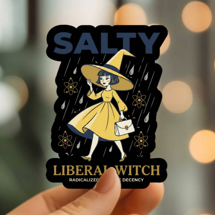 Adesivo in Vinile Strega Liberale Divertente e Salata per la vendita all'ingrosso da parte di Mystical Monkey Toes