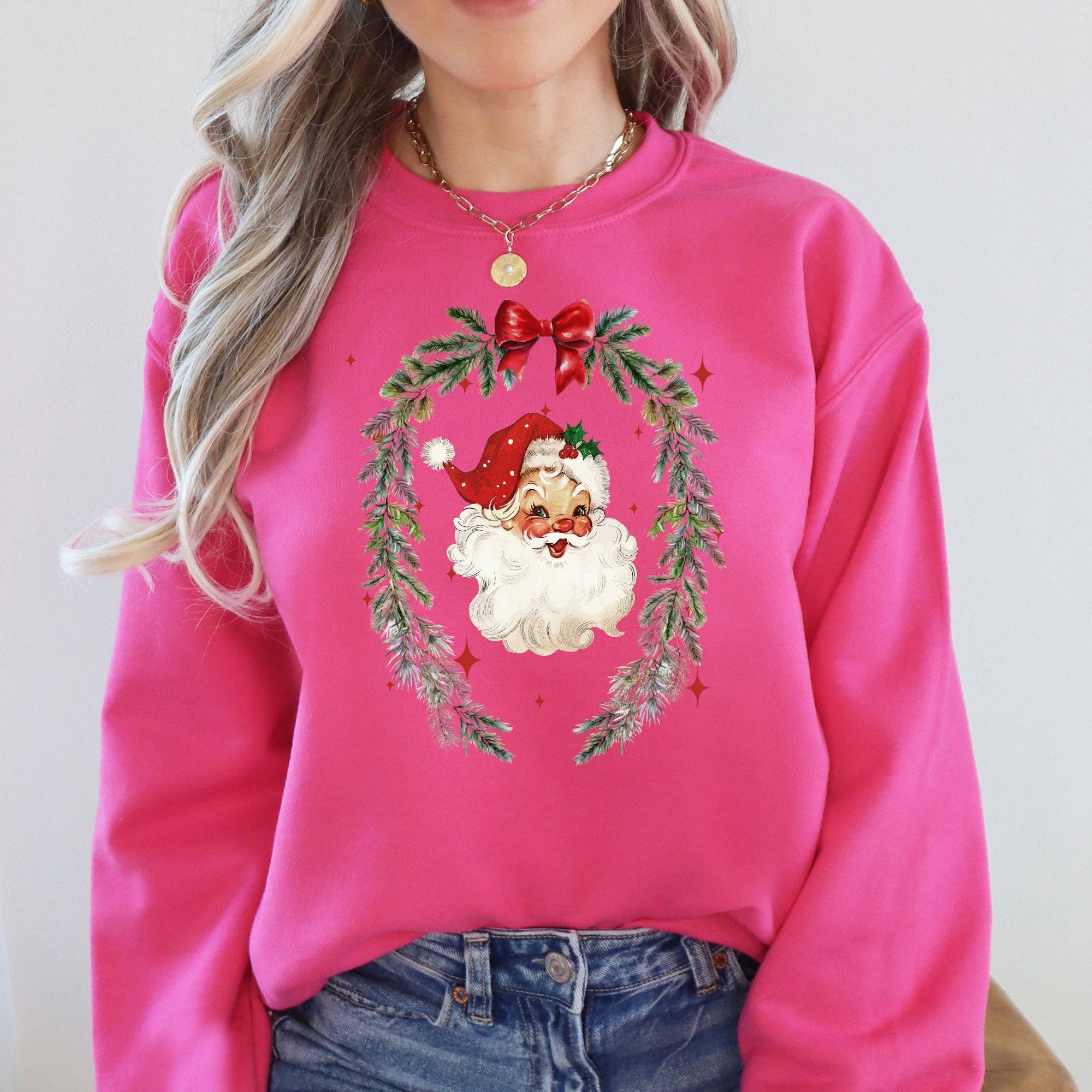 Refinery Number One LLC - Wholesale Graphic Sweatshirt - Unisex - Retro Santa, Christmas, Vintage, Cute Sweatshirt3