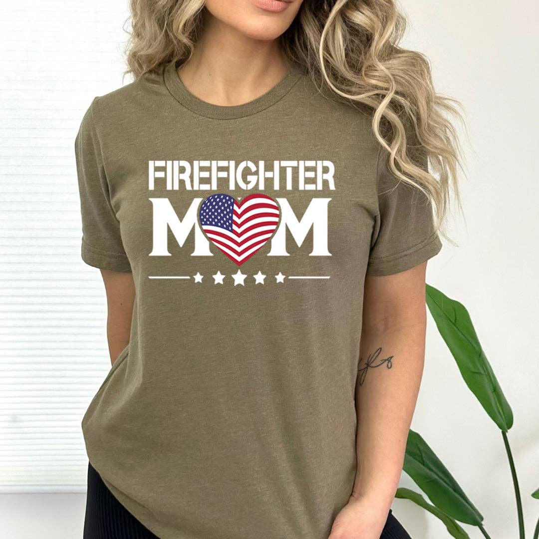 LA Shirt Company - Wholesale Screen Printed T-Shirt - Women's - Firefighter Mom - Bella canvas2