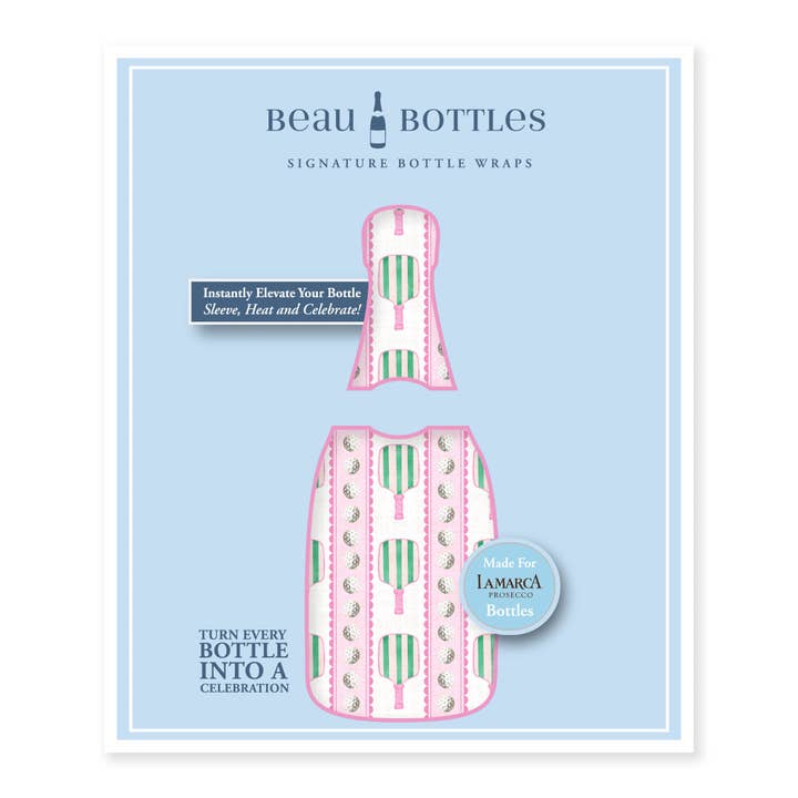Beau Bottles - Vente Pochette cadeau pour bouteille de vin - Beau Bottles Dinks and Drinks - Collection Prosecco5