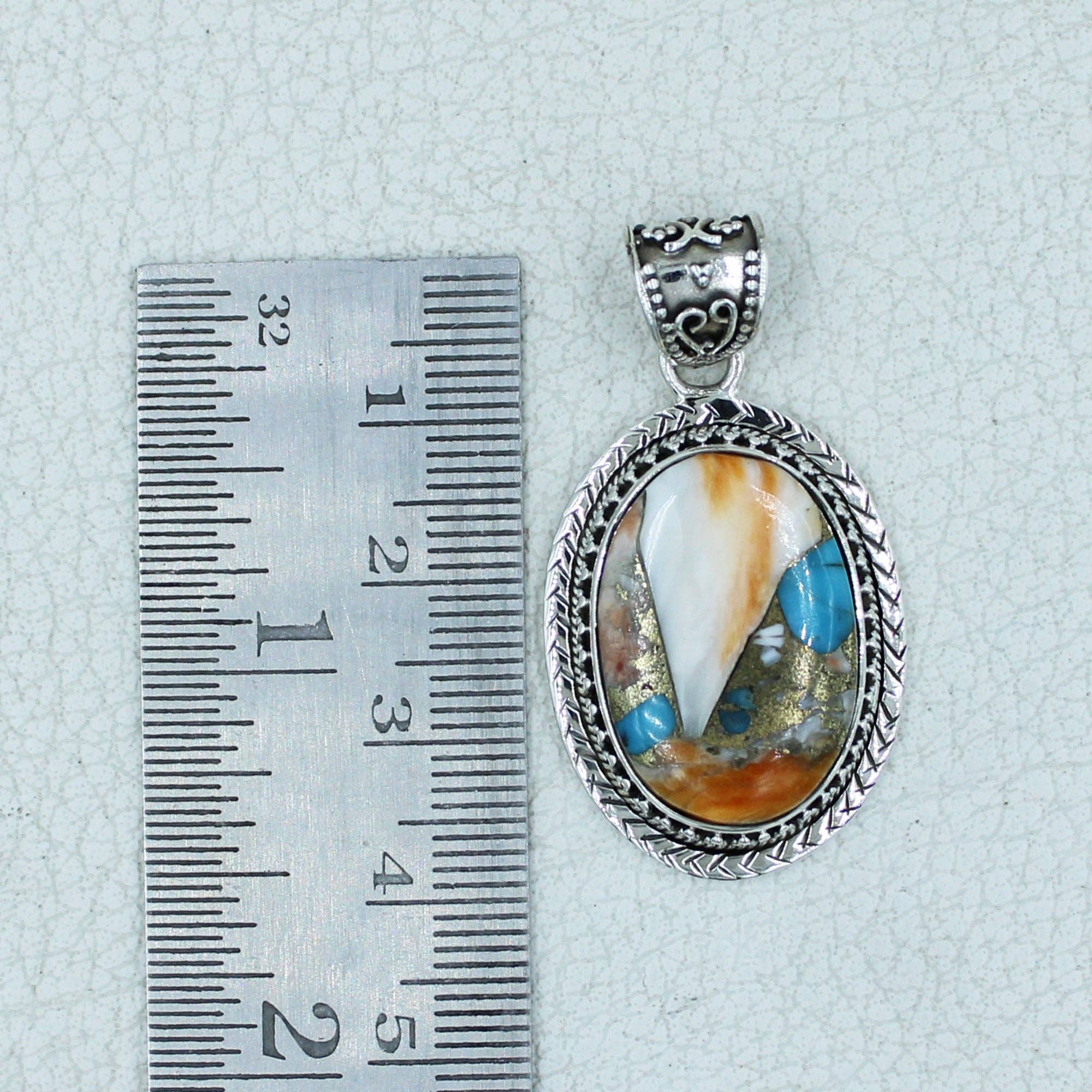 Silvex Jewelry - Wholesale Individual Charm/Pendant - Spiny Oyster Turquoise Silver Jewelry1