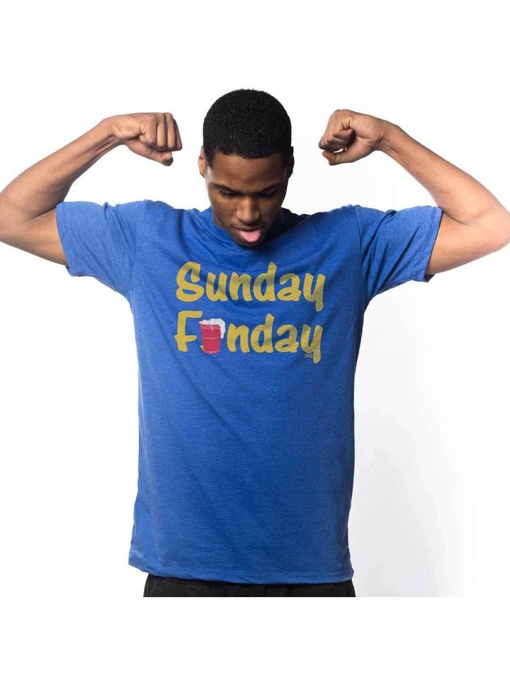 Solid Threads - Wholesale Screen Printed T-Shirt - Unisex - Men's Sunday Funday T-shirt1