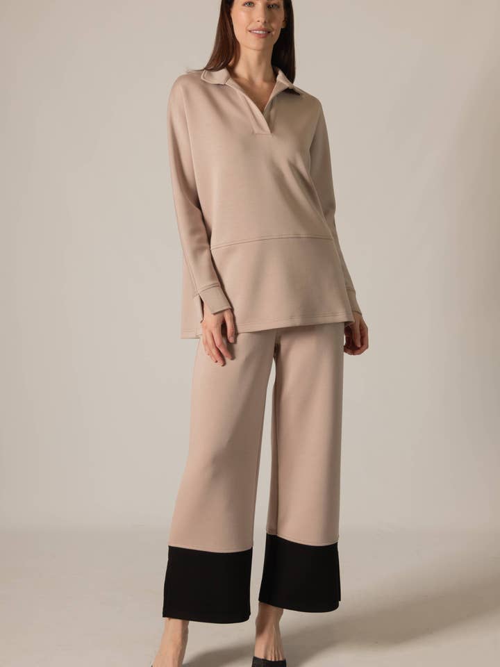 P. CILL - Wholesale T-Shirt - Women's - P. CILL Butter Modal Collared Long Sleeve Top