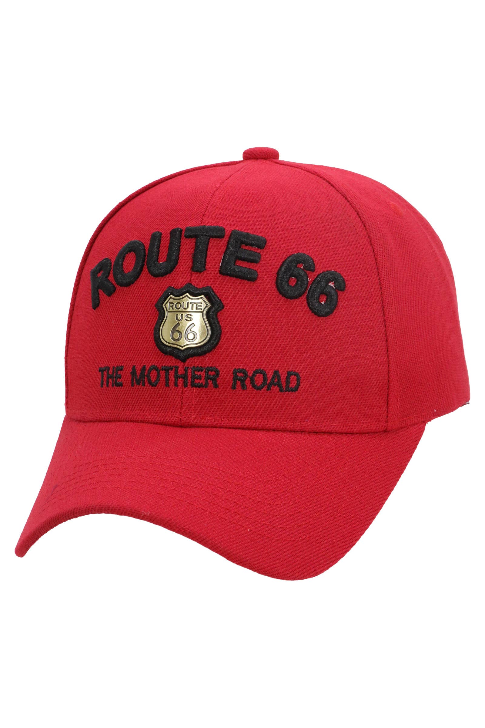 Cap Zone - Wholesale Baseball Cap - Women's - Route 66 Emblem The Mother Road Logo Baseball Cap16