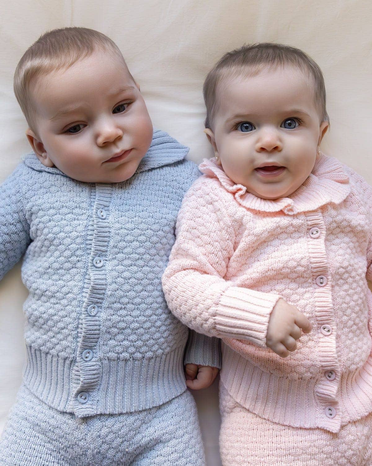 Baby Blue Boys Knit 2 Pc Cardigan set for wholesale on Faire1