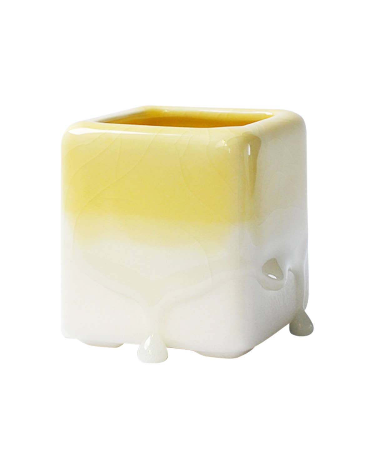 Springer Décor - Vendita all'ingrosso Vasi per piante - Vasi B quadrati smaltati gocciolanti1