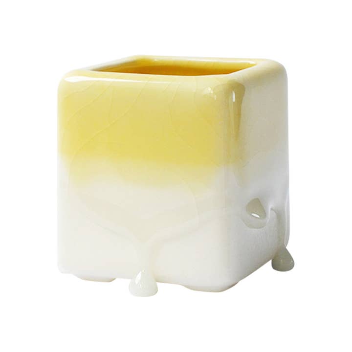 Springer Décor - Vendita all'ingrosso Vasi per piante - Vasi B quadrati smaltati gocciolanti1