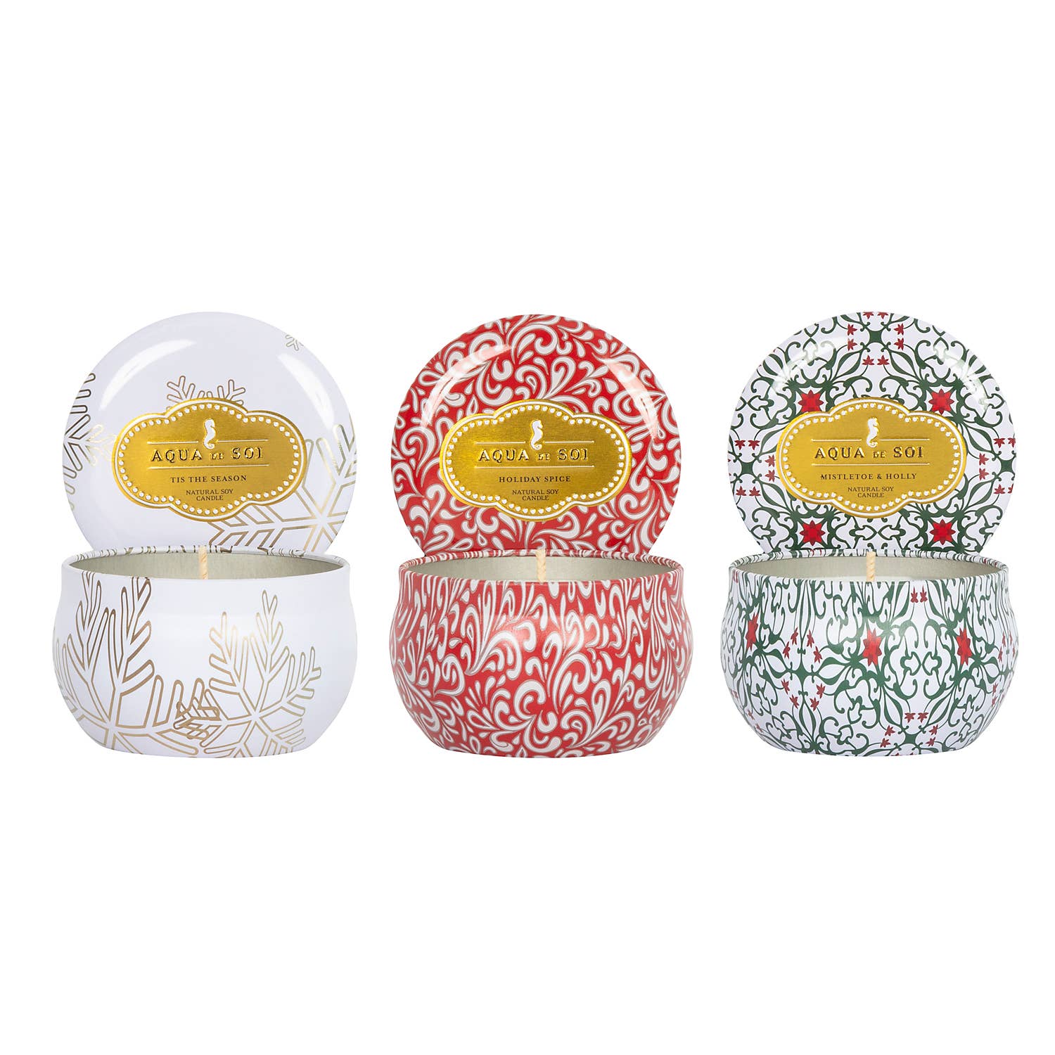 The SOi Company - Vente Bougies de voyage - Ensemble de trois boîtes de voyage à bougies de 4 oz Holiday Trio1