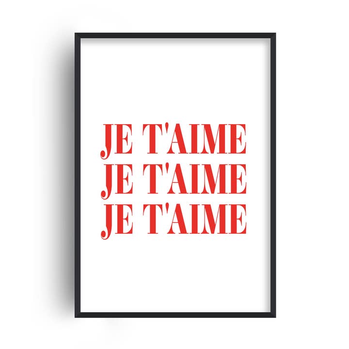 Je'Taime Fransk Giclée Kunsttryk Hjem Dekoration Vægkunst Print for engroshandel hos Fanclub