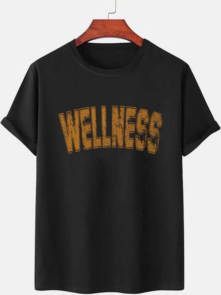 M7775 WELLNESS graphic tee for wholesale by HARANG