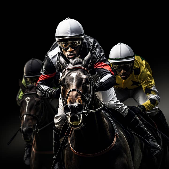 3 jockeys de couleur pour la vente par Vision2Canvas