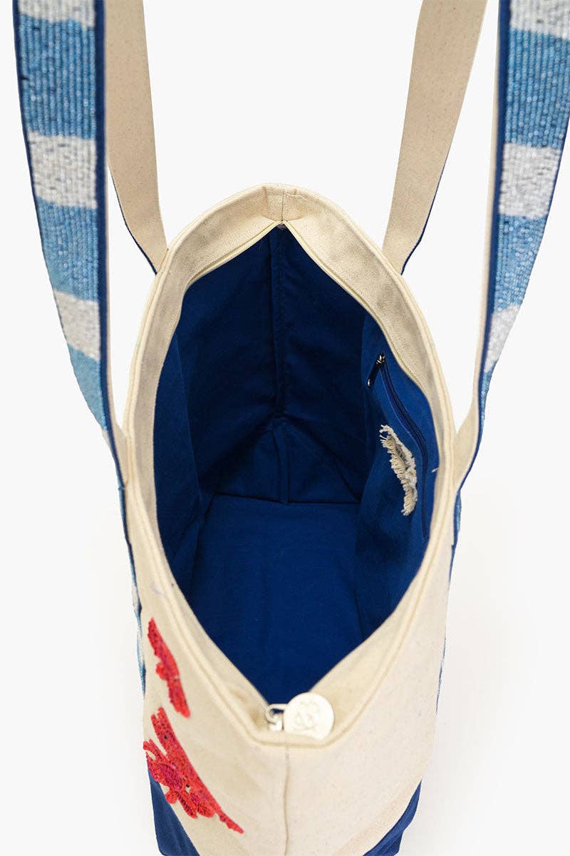 America & Beyond - Vente Tote bag – femme - Sac Bateau Perlée Coastal Claw4