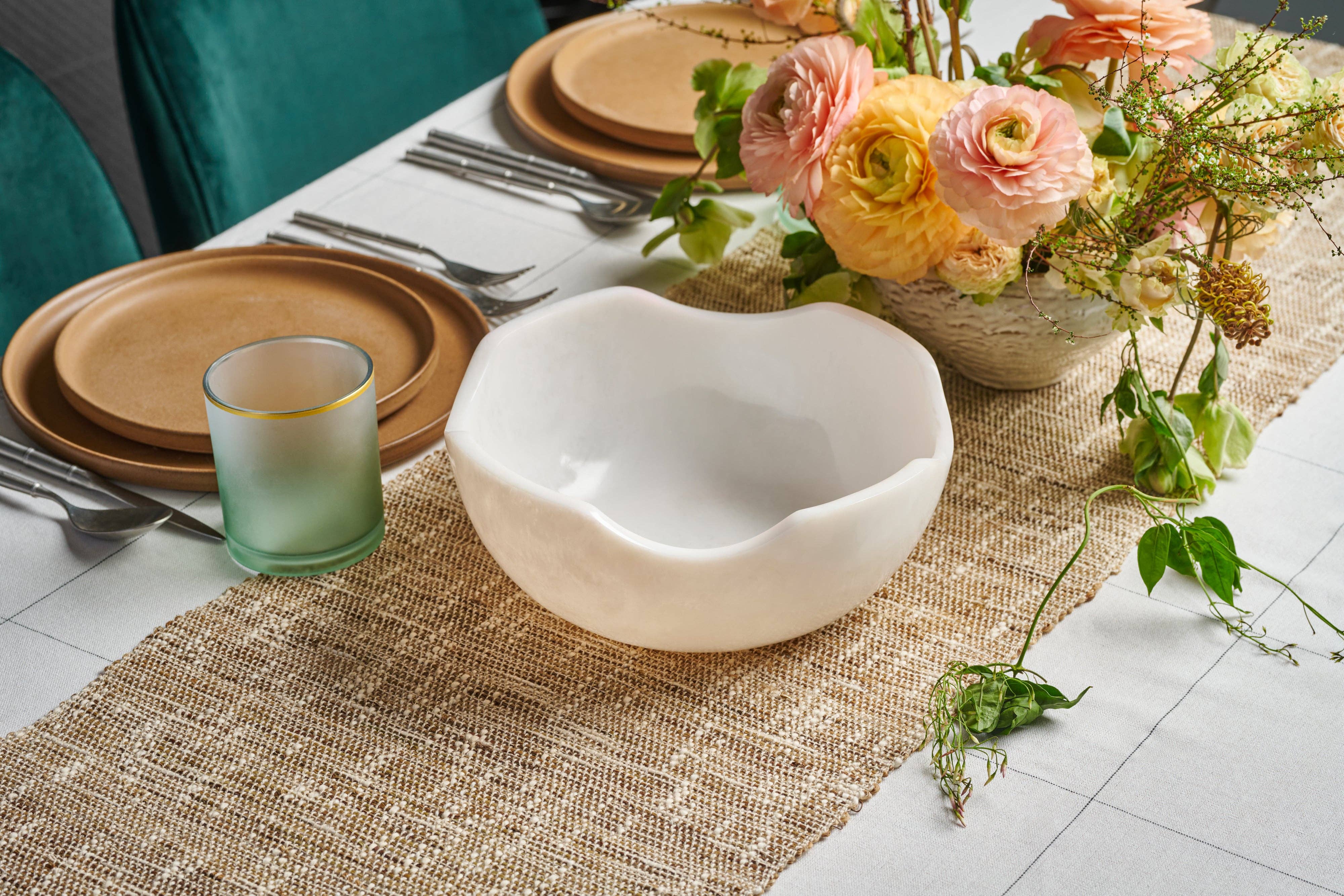 Lainy Home – Prato/tigela decorativa por atacado – Tigela Ondulada de Resina 10" X 4"6