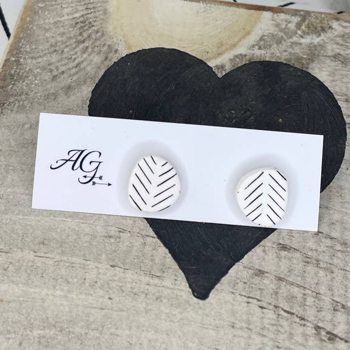 Be Mine Joanna organic stud for wholesale by Arrow Girl Designs #———>