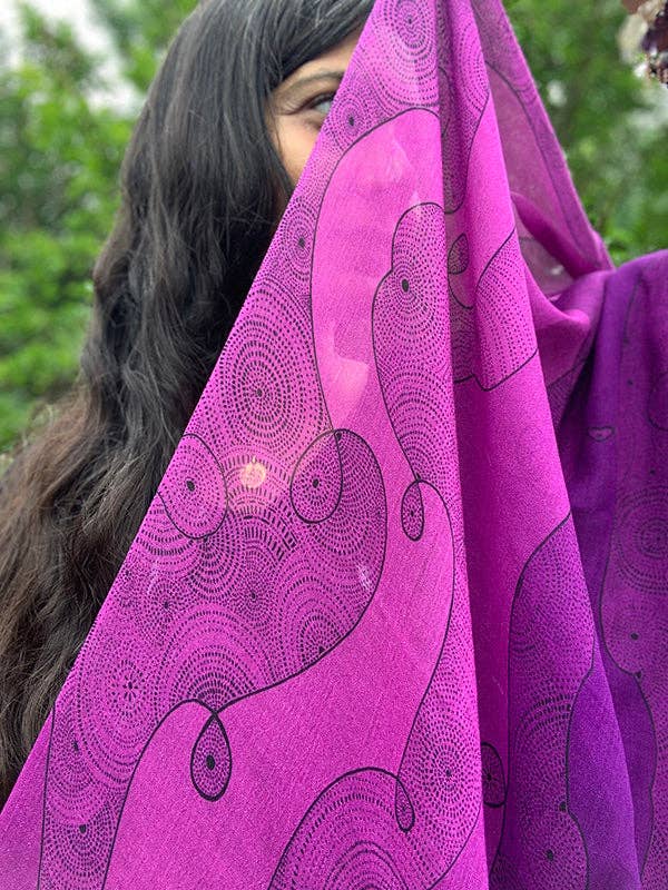 Schal „Leuchtender Stern der Unendlichen Galaxie“ (lila) für den Großhandel von LOVELEEN®️