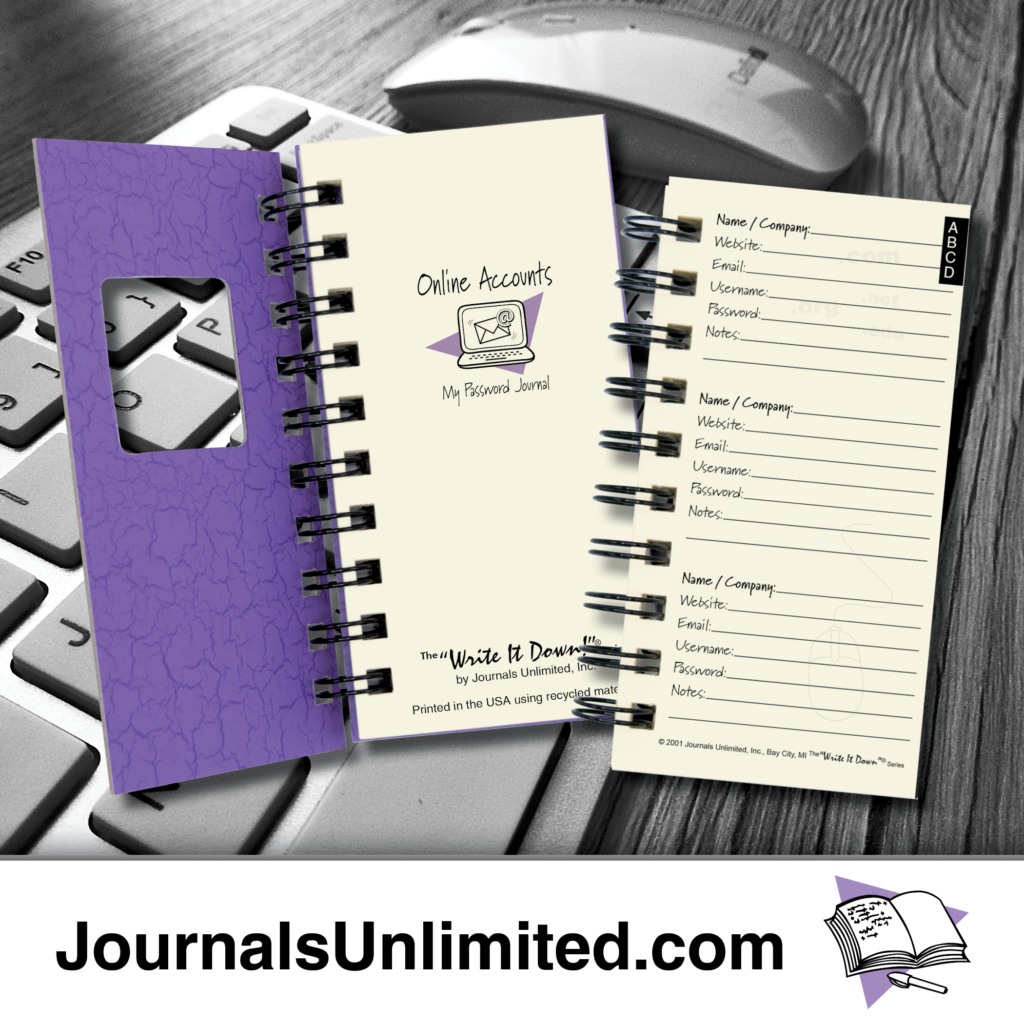 Journals Unlimited - Wholesale Journal/Diary - Mini - Password Journal (Color) *DISCONTINUED6