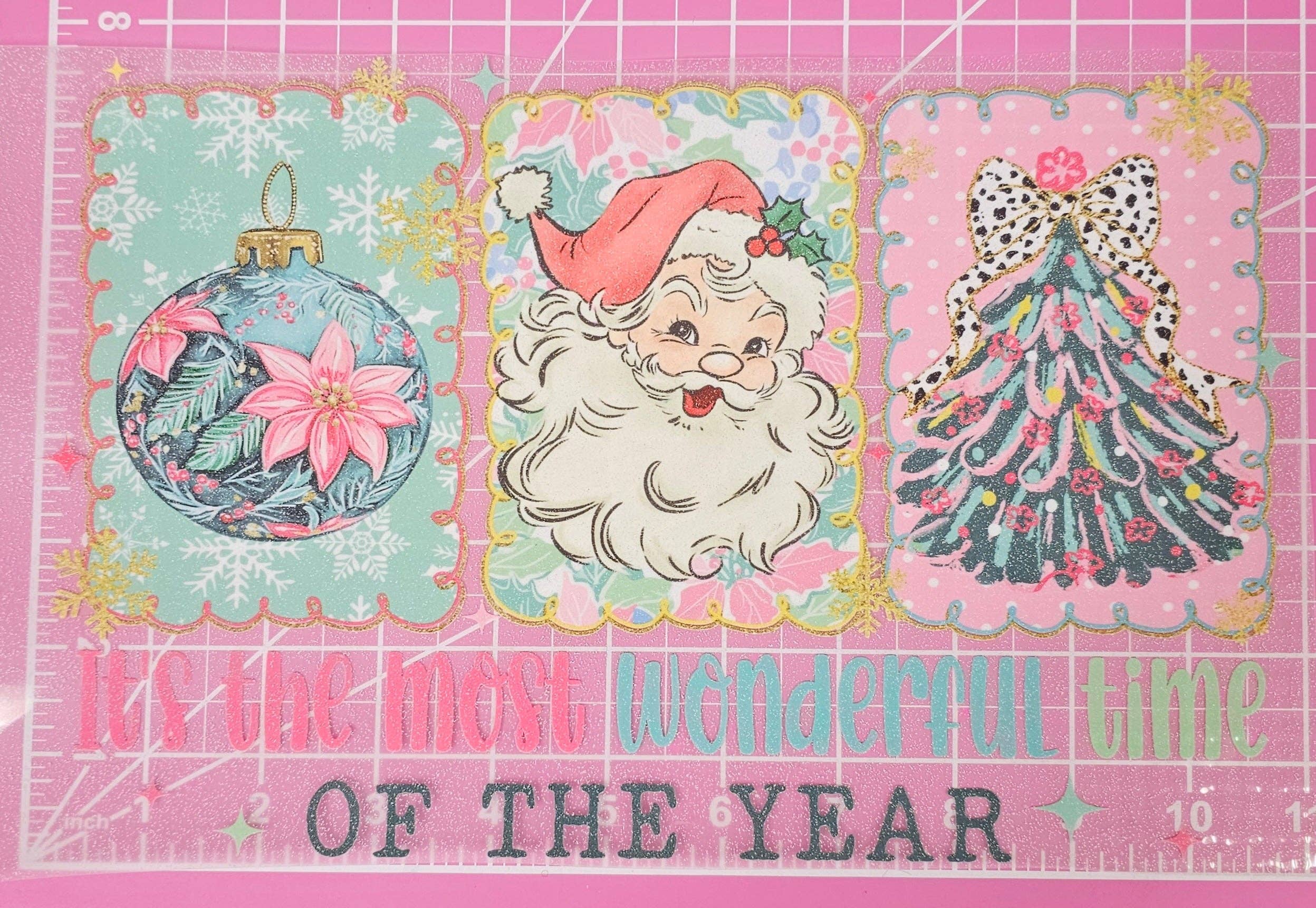 Scratch Decor - Wholesale Sublimation Transfer - Most Wonderful Time Of The Year Christmas Glitter DTF Iron On Transfers0