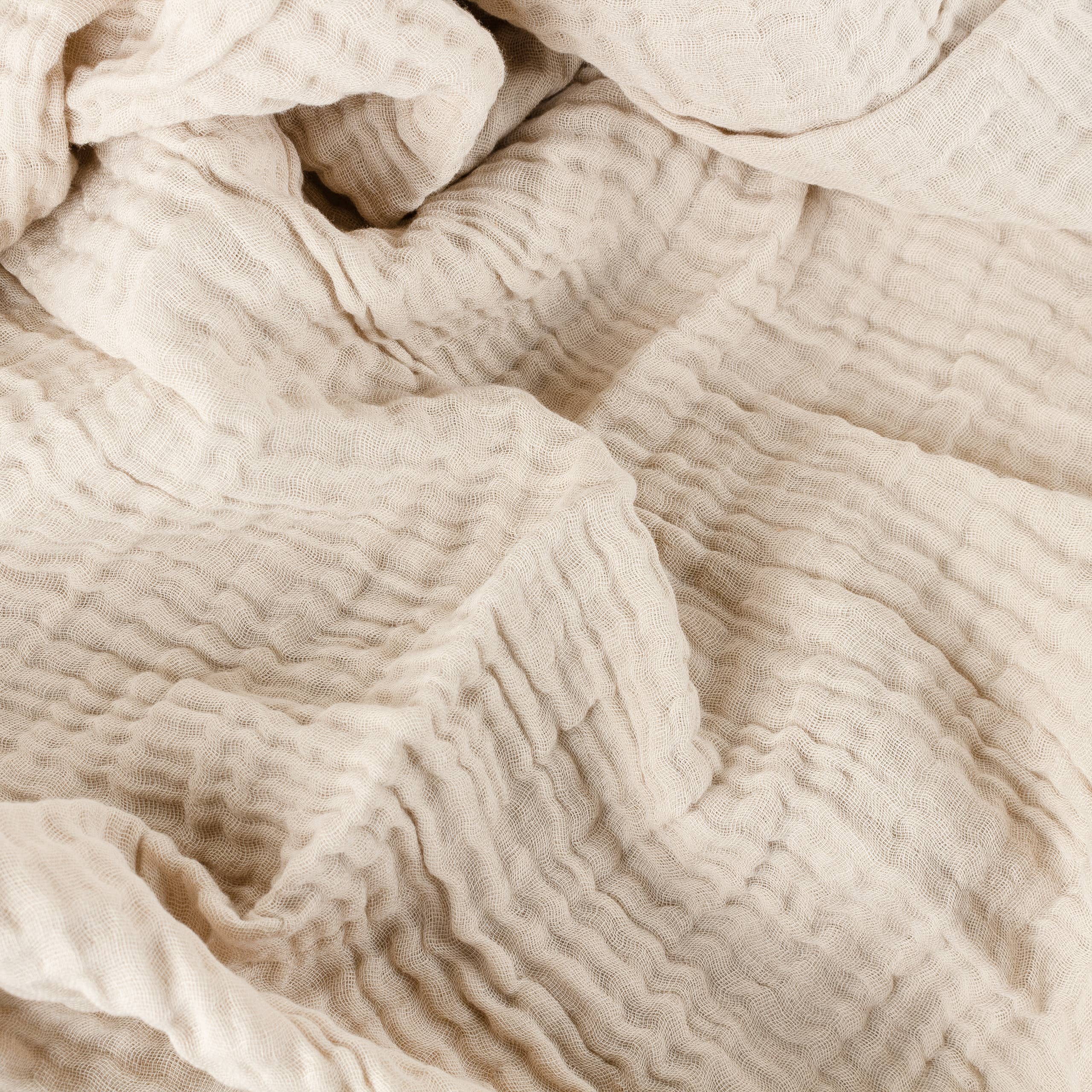 Lark Muslin Cotton Throw Natural for wholesale on Faire4